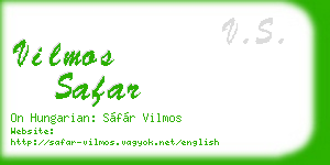 vilmos safar business card